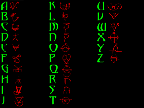language demonic alphabet dragon